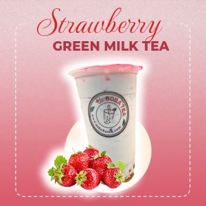15. Strawberry Green Milk Tea